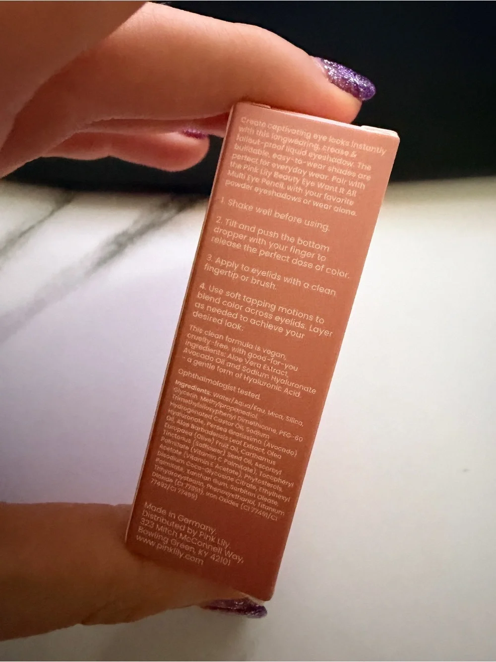 Pink Lily Beauty Radiant Bloom Eyeshadow Drops Gilded Glow